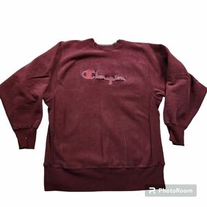 Vintage 90s Champion Reverse Weave Made in USA Double Collar Crewneck sz XL